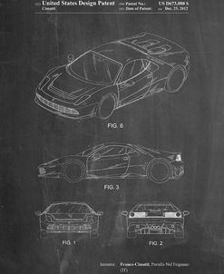 PP466-Chalkboard Ferrari 2012 SP12 Patent Poster