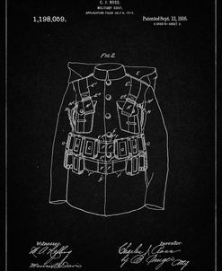 PP465-Vintage Black World War 1 Military Coat Patent Poster