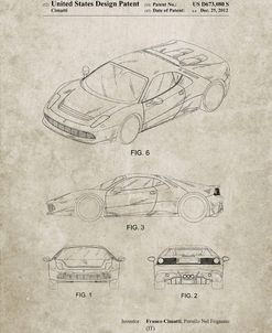 PP466-Sandstone Ferrari 2012 SP12 Patent Poster