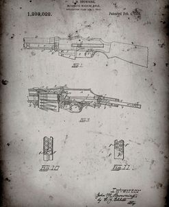 PP469-Faded Grey M1919 Browning Automic Rifle Patent Poster