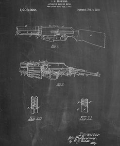 PP469-Chalkboard M1919 Browning Automic Rifle Patent Poster