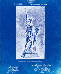 PP474-Faded Blueprint Statue Of Liberty Poster