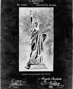 PP474-Black Grunge Statue Of Liberty Poster
