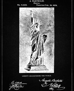 PP474-Vintage Black Statue Of Liberty Poster