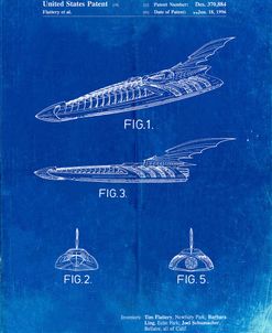 PP483-Faded Blueprint Batman Forever Batboat Patent Poster