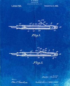PP486-Faded Blueprint Houston Fountain Pen Company 1920 Patent Poster