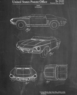 PP489-Chalkboard 1962 Chevrolet Covair Super Spyder Concept Patent Print