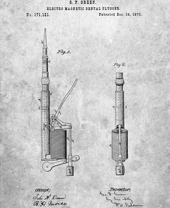 PP491-Slate Dentist Drill Patent Poster
