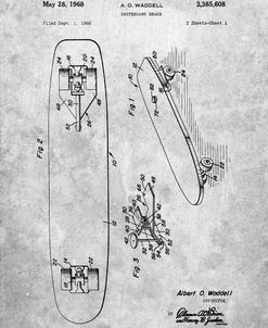 PP492-Slate Skateboard Brake Patent Poster