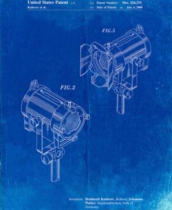 PP495-Faded Blueprint Stage Lights Patent Poster