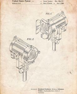 PP495-Vintage Parchment Stage Lights Patent Poster