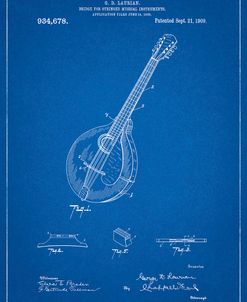 PP499-Blueprint Gibson Mandolin Bridge Patent Poster