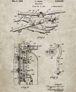 PP500-Sandstone Early Helicopter Patent Poster