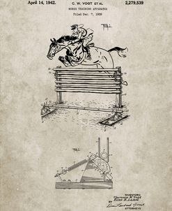 PP507-Sandstone Equestrian Training Oxer Patent Poster