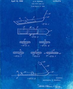 PP508-Faded Blueprint Snurfer Poppen First Modern Snowboard Patent Poster