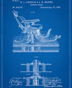 PP510-Blueprint Dentist Chair Patent Poster