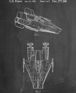 PP515-Chalkboard Star Wars RZ-1 A Wing Starfighter Patent Print