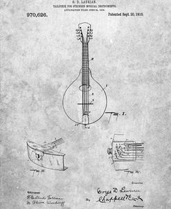 PP514-Slate Gibson Mandolin Tailpiece Patent Poster
