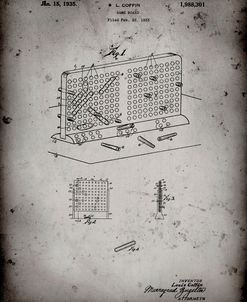 PP519-Faded Grey Battleship Game Patent Poster