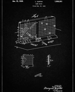 PP519-Vintage Black Battleship Game Patent Poster
