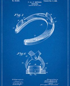 PP523-Blueprint Horseshoe Patent Poster