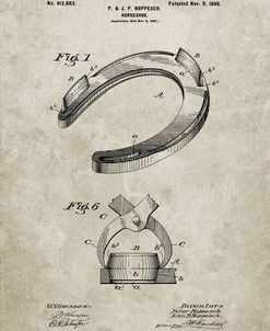 PP523-Sandstone Horseshoe Patent Poster