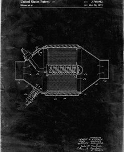 PP525-Black Grunge Ford Catalytic Converter Poster