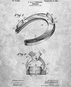 PP523-Slate Horseshoe Patent Poster