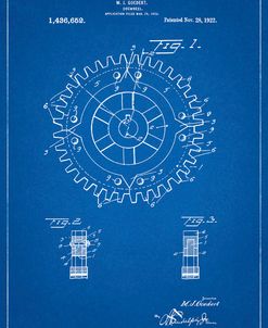 PP526-Blueprint Cogwheel 1922 Patent Poster