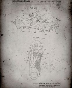 PP527-Faded Grey Cycling Shoes Patent Poster