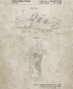 PP527-Sandstone Cycling Shoes Patent Poster