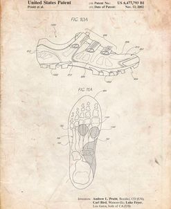 PP527-Vintage Parchment Cycling Shoes Patent Poster