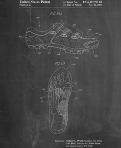 PP527-Chalkboard Cycling Shoes Patent Poster