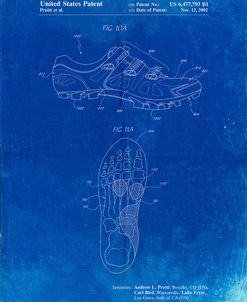 PP527-Faded Blueprint Cycling Shoes Patent Poster