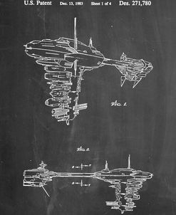 PP529-Chalkboard Star Wars Redemption Ship Patent Poster