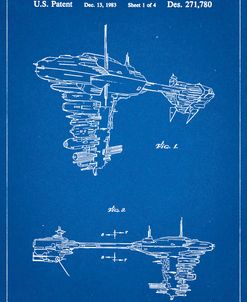 PP529-Blueprint Star Wars Redemption Ship Patent Poster