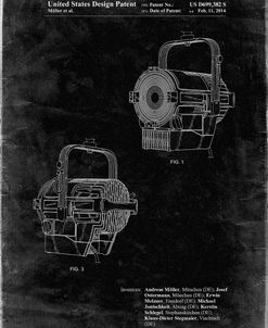 PP537-Black Grunge Stage Spotlight Patent Poster
