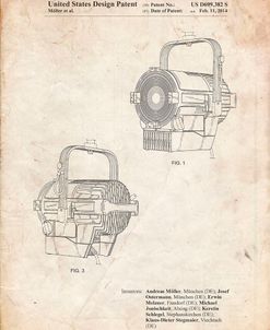 PP537-Vintage Parchment Stage Spotlight Patent Poster