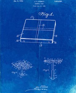 PP540-Faded Blueprint Soccer Ball 1985 Patent Poster