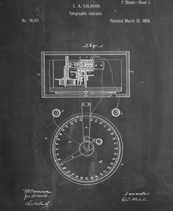 PP546-Chalkboard Stock Telegraphic Ticker 1868 Patent Poster