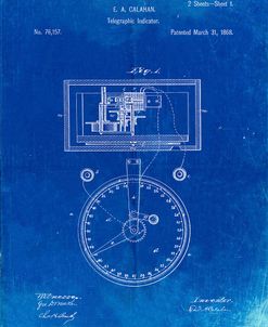 PP546-Faded Blueprint Stock Telegraphic Ticker 1868 Patent Poster
