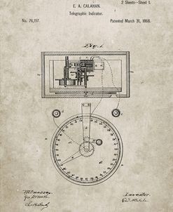 PP546-Sandstone Stock Telegraphic Ticker 1868 Patent Poster