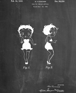 PP547-Chalkboard Betty Boop Patent Poster