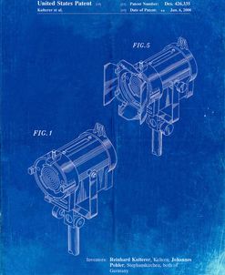 PP548-Faded Blueprint Stage Lighting Patent Poster