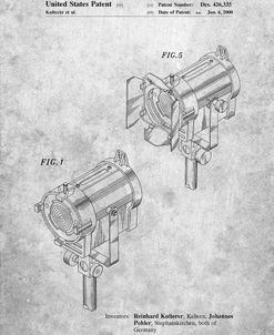 PP548-Slate Stage Lighting Patent Poster