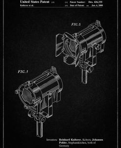 PP548-Vintage Black Stage Lighting Patent Poster