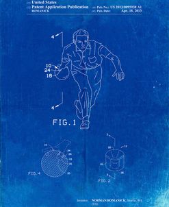 PP549-Faded Blueprint Bowling Ball Patent Poster
