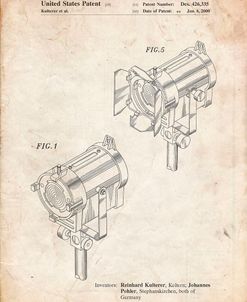 PP548-Vintage Parchment Stage Lighting Patent Poster