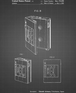 PP551-Black Grid Toshiba Walkman Patent Poster