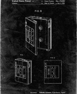 PP551-Black Grunge Toshiba Walkman Patent Poster